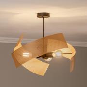 Euluna Taklampa Moira, guldfärgad/svart, Ø 47 cm, 3 lampor