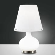 Fabas Luce Ade bordslampa, höjd 33 cm, vit, glas