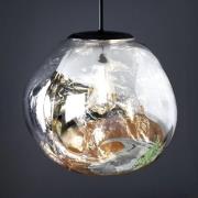 Eco-Light Canopus hänglampa, silverfärgad, Ø 36 cm, glas, E27