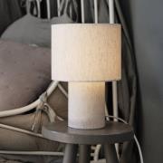 PR Home bordslampa Leah, beige, höjd 28 cm, textil