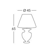 Kolarz Anfora bordslampa, färgstark, höjd 65 cm, glas