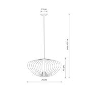 Nowodvorski Lighting Pumpkin L hänglampa, ljusgrå, Ø 70 cm, metall, GU...