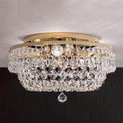 ORION Kristalltaklampa SHERATA rund, guld 35 cm