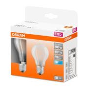 OSRAM Classic A LED-lampa E27 11W 4 000 K 2-pack