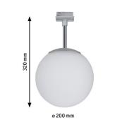 Paulmann URail Globe kulformad lampa krom, opal