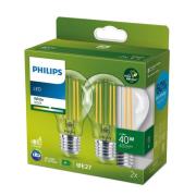 Philips LED-lampa E27 A60 2,3W 485lm 3 000 K 2 st