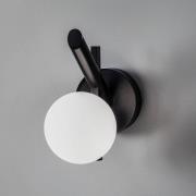 SIGMA Vägglampa Baleo, svart/opal, 1 lampa