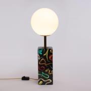 SELETTI LED-bordslampa toalettpapper med ormmotiv