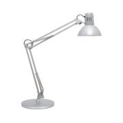Skrivbordslampa MAULstudy, silverfärgad, 49 cm, stativ