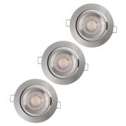 LEDVANCE Simple Dim LED-strålkastare i set om 3, nickel