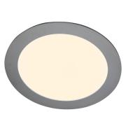 Heitronic LED-inbyggnadspanel Justus, Ø 14,5 cm, silver, IP44