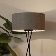 EGLO Golvlampa Fondachelli, ljusgrå, linne, stativ, Ø 51 cm
