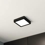 EGLO LED-taklampa Fueva 5 IP44 3000K svart 16x16cm