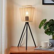 EGLO Hykeham bordslampa, höjd 57 cm, natur/svart, bambu