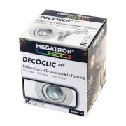 MEGATRON LED-inbyggnadsspot Decoclic Set GU10 4,5 W LED vit