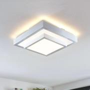 Lindby LED-taklampa Mirco, 32 cm, kantig, aluminium