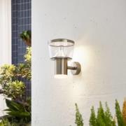 Lindby LED-utomhusvägglampa Antje, stål, 23 cm, IP44