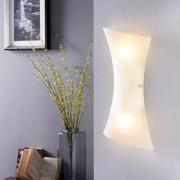 Lindby vägglampa Ebba, höjd 39 cm, vit alabaster, glas