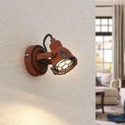 Lindby Scabra spotlight i rostoptik, 1 lampa