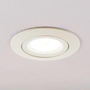 Lindby LED-inbyggnadsspot Andrej, rund, gräddvit