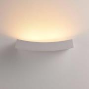 Lindby vägglampa Tiara, vit, gips, G9, 2 lampor, målningsbar