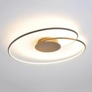 Lindby LED-taklampa Joline, Ø 74 cm, rostbrun, metall