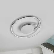 Lindby LED-taklampa Joline, set om 2, Ø 46 cm, kromfärgad