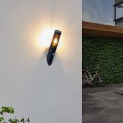 Lindby Statius vägglampa för utomhusbruk, svart, järn, 40 cm