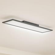 Lindby LED-panel Enhife, svart, 80x20 cm