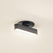 Lindby LED-inbyggnadslampa Eldrin, svart, ljuslist,13,1cm