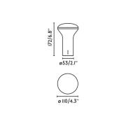 FARO BARCELONA Buddy LED-bordslampa, vit/blå, polykarbonat, Ø 11 cm