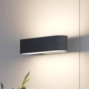 Lucande LED-vägglampa Matteo, trä, 28 cm bred, upp/ner