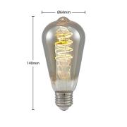 Lucande LED E27 ST64 4 W 1 800 K dim titan