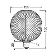 OSRAM Decor LED Straw Filament Globe E27 3,5W guld 1 800K