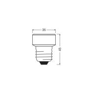 OSRAM LED-lampa Star Flat E27 3,5W 2700K utbytbar ring.