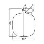 OSRAM LED Vintage Big Oval E27 4,8W 818 Filament brun dimbar