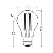 OSRAM LED-filamentlampa E27 3,8W 4000K dimbar