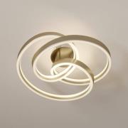 Lucande LED-taklampa Gunbritt, Ø 60 cm, silver, dimbar