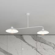 EMIBIG LIGHTING Taklampa Foster, 2 lampor, 100 cm, vit, metall, E27