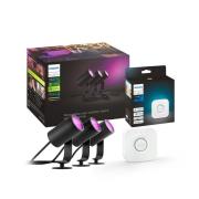 Philips Hue LED-spot Lily, set om 3, bro, RGB, CCT, IP65