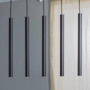 Euluna Hänglampa Sone, kåpa kantig, 5 lampor, svart