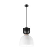 Lamkur Lighting Hänglampa Clementine, vit/svart, 1 lampa, E27