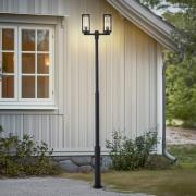 Lucande utomhuslampa Siveta, 240cm, 2 lampor, svart, E27, IP65