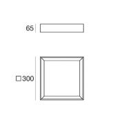 Linea Light LED-taklampa Tara Q, 30 x 30 cm, svart, 3.000 K, aluminium