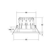 BRUMBERG LED infälld spot BB20 IP65 RC anslutningsdosa nickel