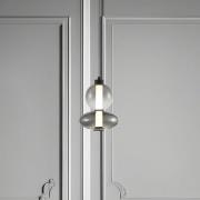 Eko-Light LED-hänglampa Daphne, glas grå-transparent, höjd 28 cm