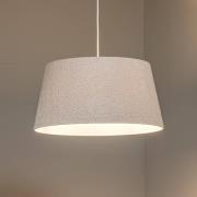 Euluna hänglampa Boucle, textil ecru, Ø 50 cm, 1 lampa