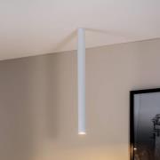 EMIBIG LIGHTING Takspotlight Tecno 1XXL, stål, GU10, höjd 80 cm, vit