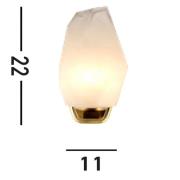 Searchlight Rocky vägglampa, 1 lampa, mässingsfärgad, stål, glas, IP44