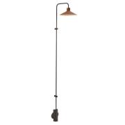 Bover LED-vägglampa Platet A/06, svart/terrakotta, 154 cm